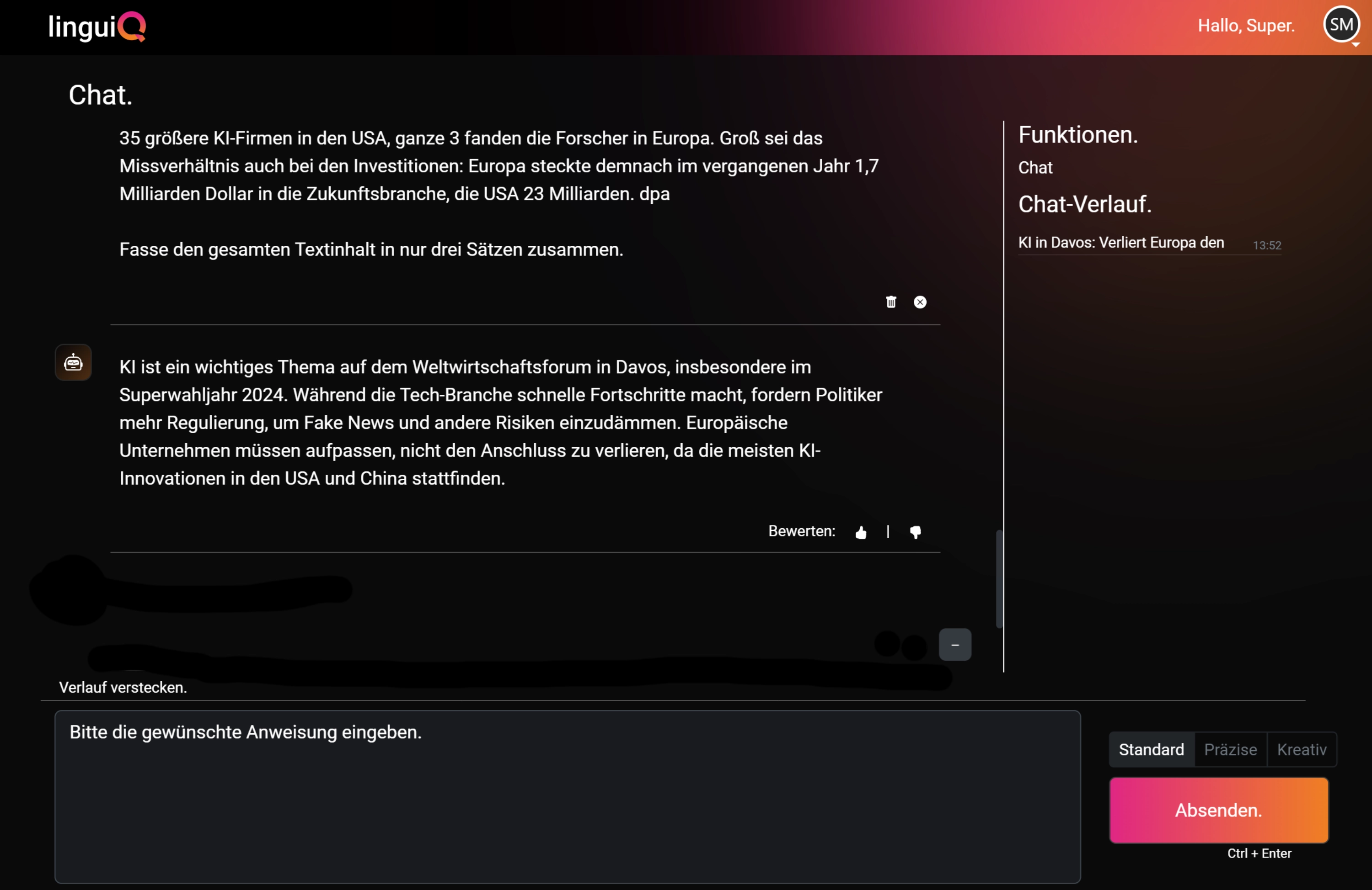 Screenshot of linguiQ