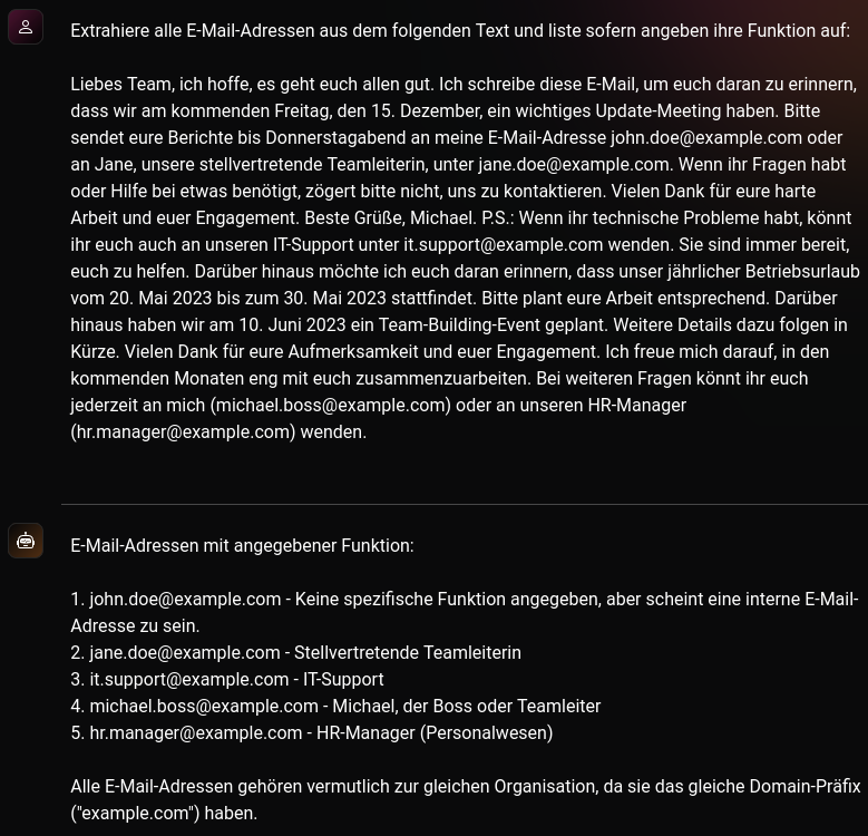 Exemplarische Antwort von linguiQ
