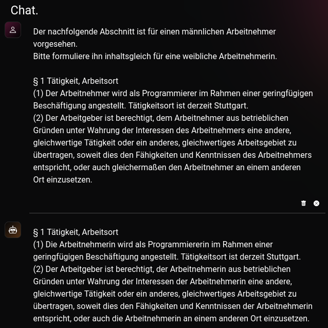 Exemplarische Antwort von linguiQ